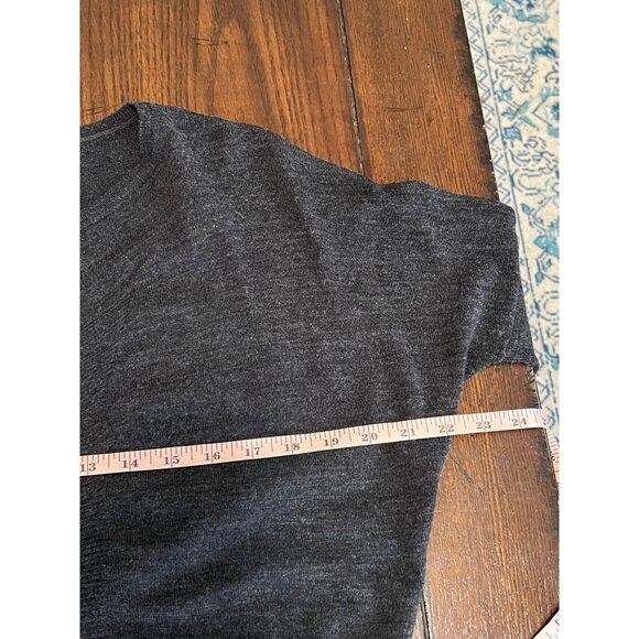 Vince Sweater Tunic Charcoal Grey Scoop Neck Long Sleeve Oversized Women's Small - Picture 8 of 9